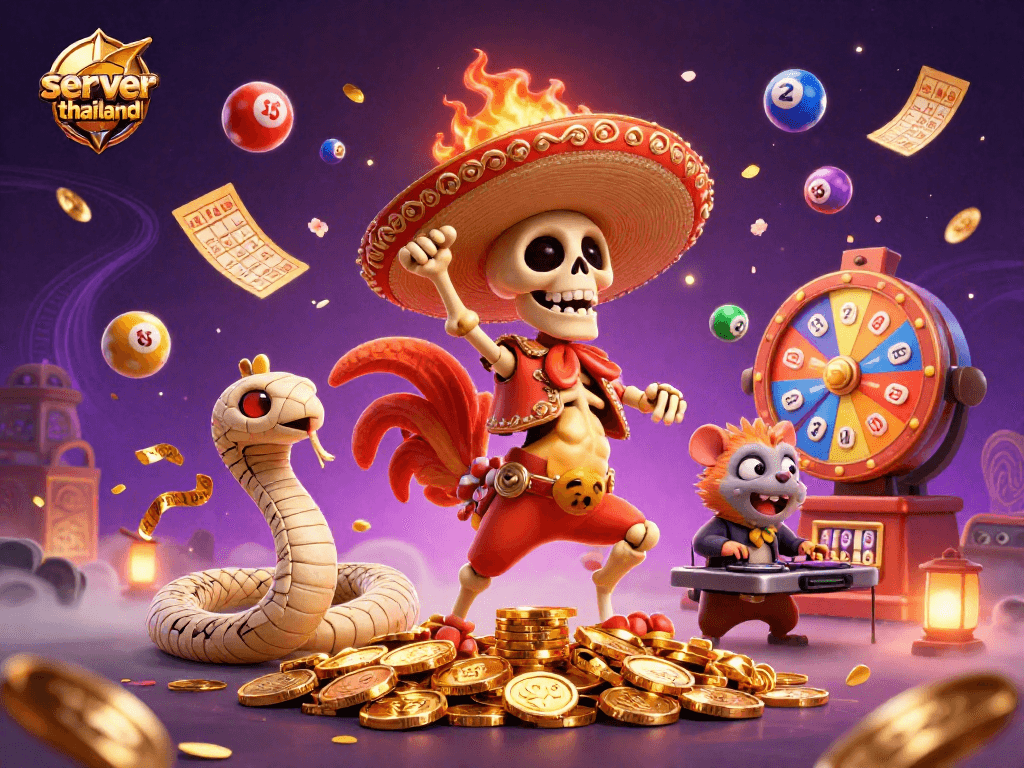 Experience vibrant fun with server thailand in this dynamic 3D casino celebration.
