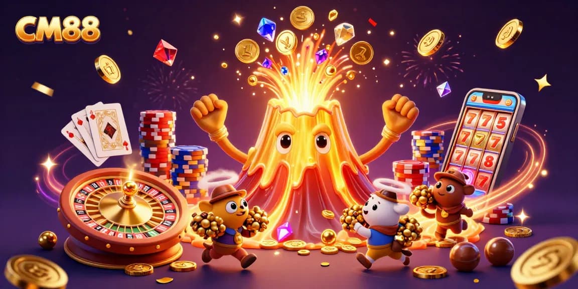 Experience the thrill of CM88 with vibrant casino elements and treasure hunting escapades.