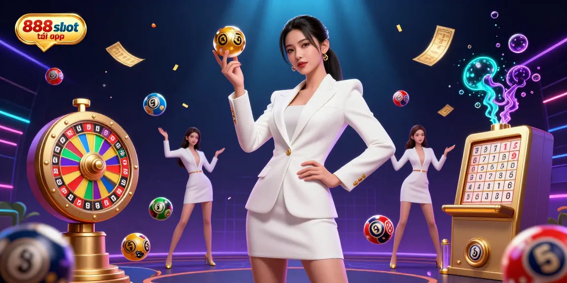 Engage with casino excitement through the 888slot tải app featuring vibrant lottery elements and golden roulette.