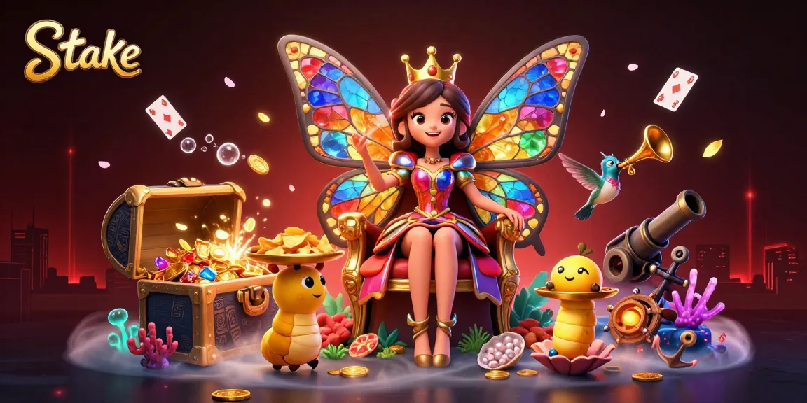 Stake your claim in vibrant online casino games, featuring sparkling characters and treasure.