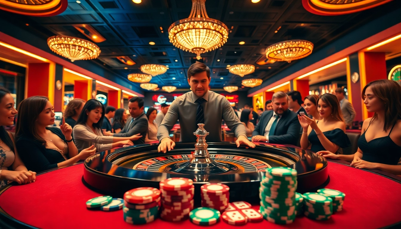 Menggoda pemain situs toto dengan dealer berpengalaman di meja roulette yang sibuk.