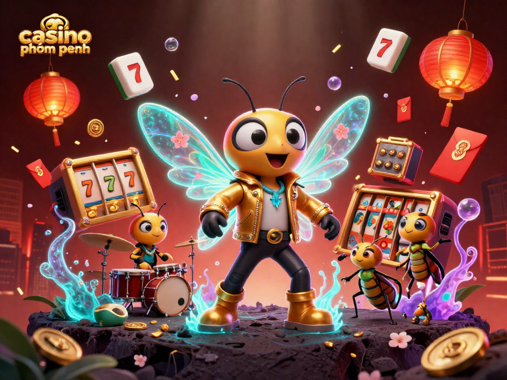 Experience thrilling wins at casino phnom penh with vibrant 3D illustration of exciting gameplay.