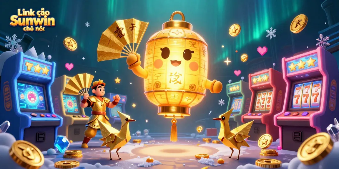 Experience the excitement of Link vào Sunwin chính thức with vibrant 3D casino elements and glowing treasures.