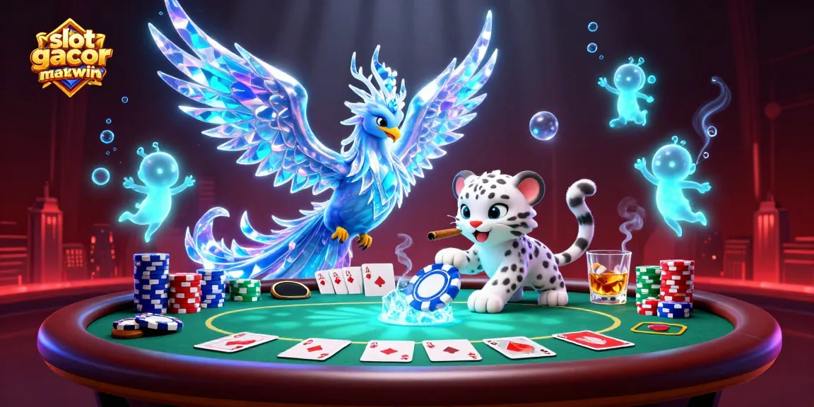 Experience exhilarating action at slot gacor maxwin terpercaya with a vibrant casino scene showcasing unique characters amidst colorful gaming elements.