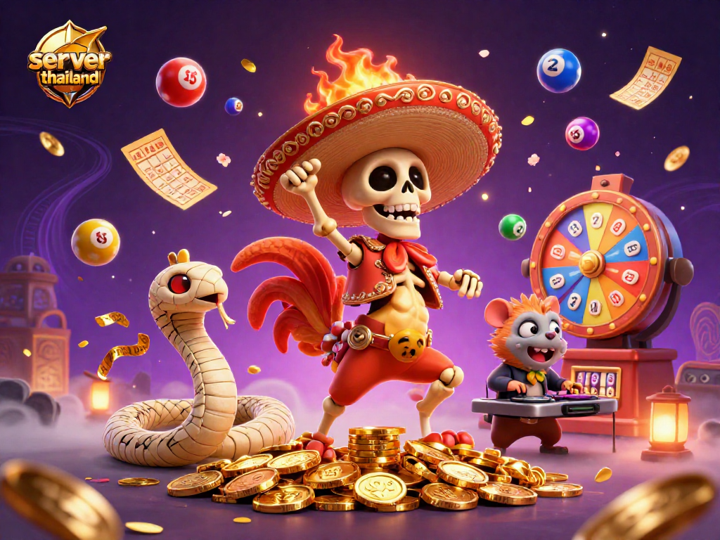 Experience vibrant fun with server thailand in this dynamic 3D casino celebration.