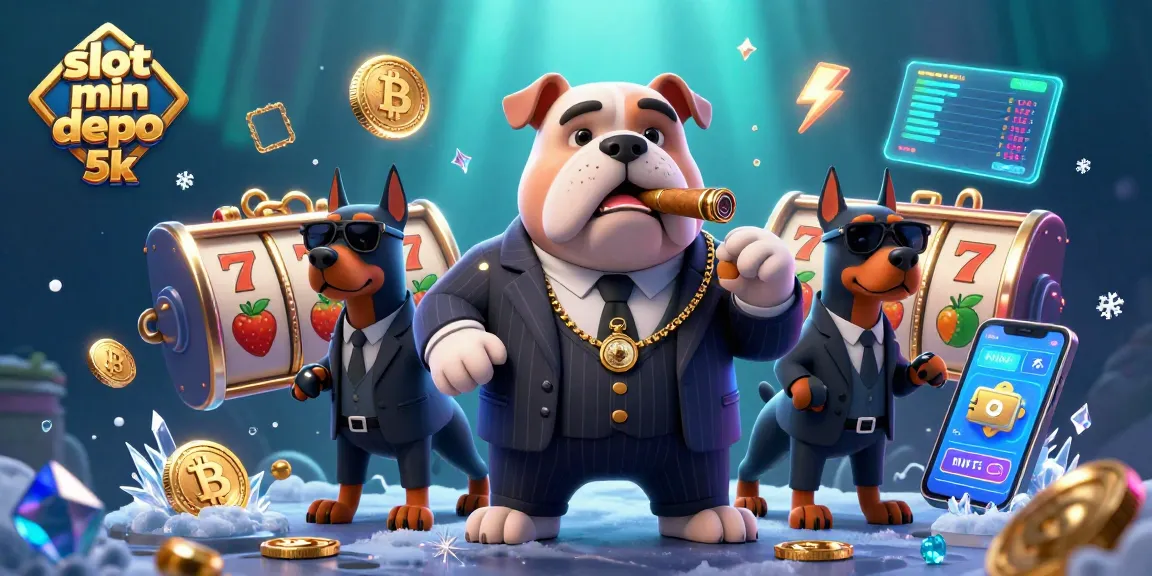 Win big with slot min depo 5k in this vibrant casino scene featuring exciting game elements.