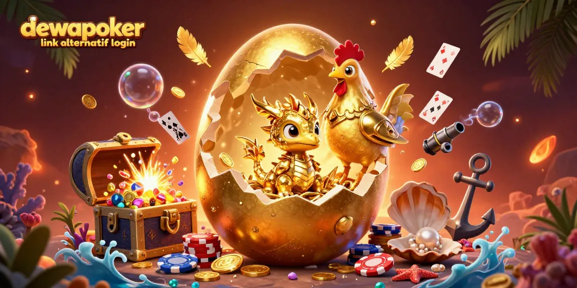 Unleash your poker skills at dewapoker link alternatif login with exclusive golden opportunities and vibrant gaming elements.