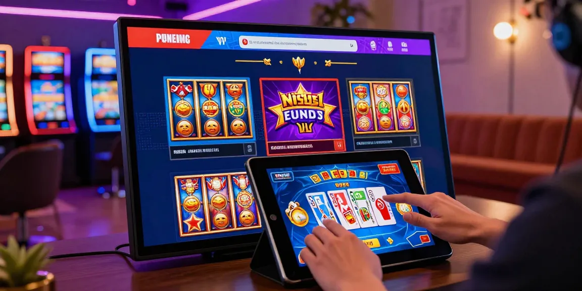 Engaged user exploring mahajitu online gaming platform with vibrant games.