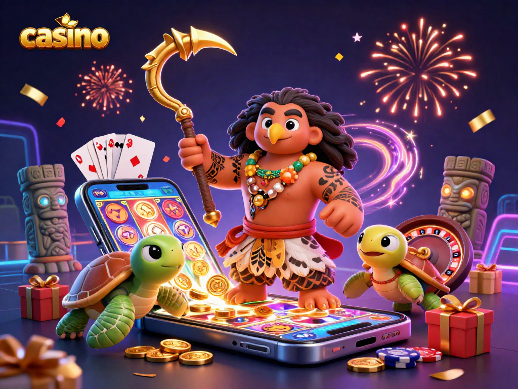Experience the thrill of casino gameplay with our vibrant, engaging illustration featuring exciting slot elements.