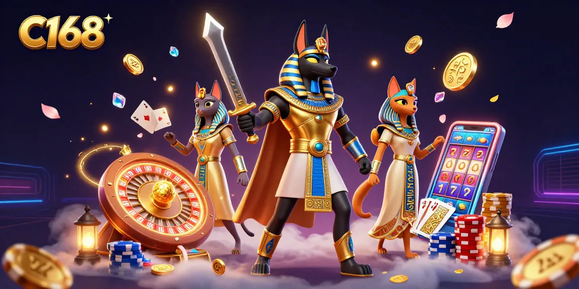 C168 enhances your gaming experience with vibrant symbols, glowing characters, and stunning casino action.