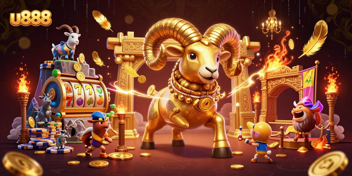 Experience winning slots and thrilling games at u888 with a dynamic golden ram at the forefront.