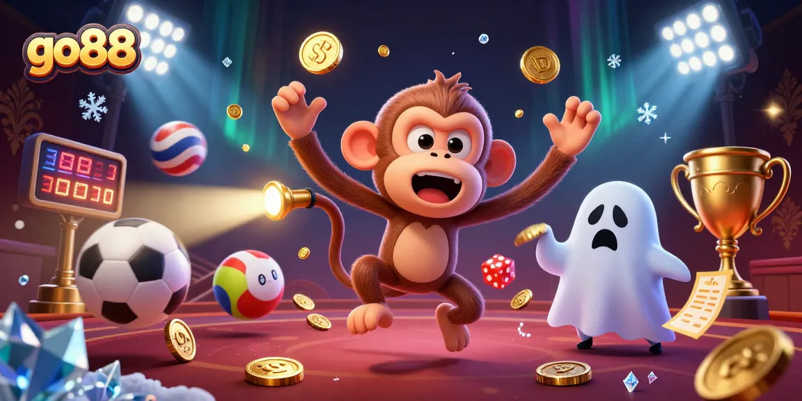 Experience thrilling gameplay at go88 while the mischievous monkey juggles gold in a haunted casino.