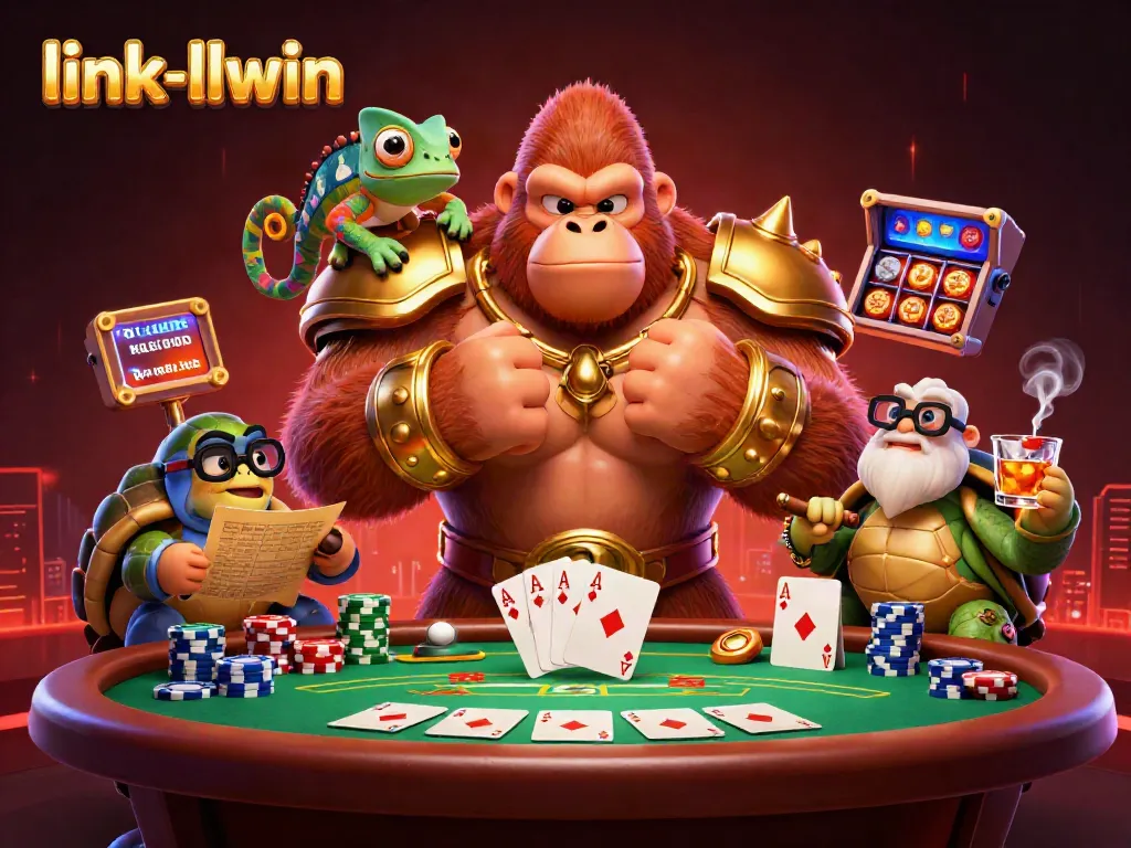 Experience exciting gaming at link-llwin with powerful characters and vibrant casino elements.
