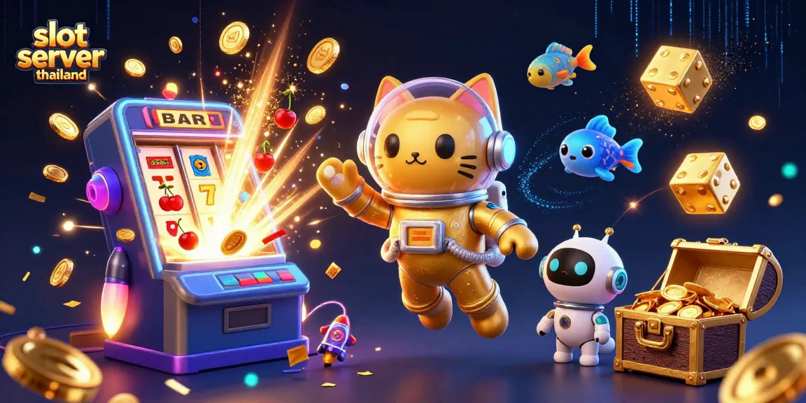 Engage with the exhilarating slot server thailand scene illustrated with vibrant symbols and characters.