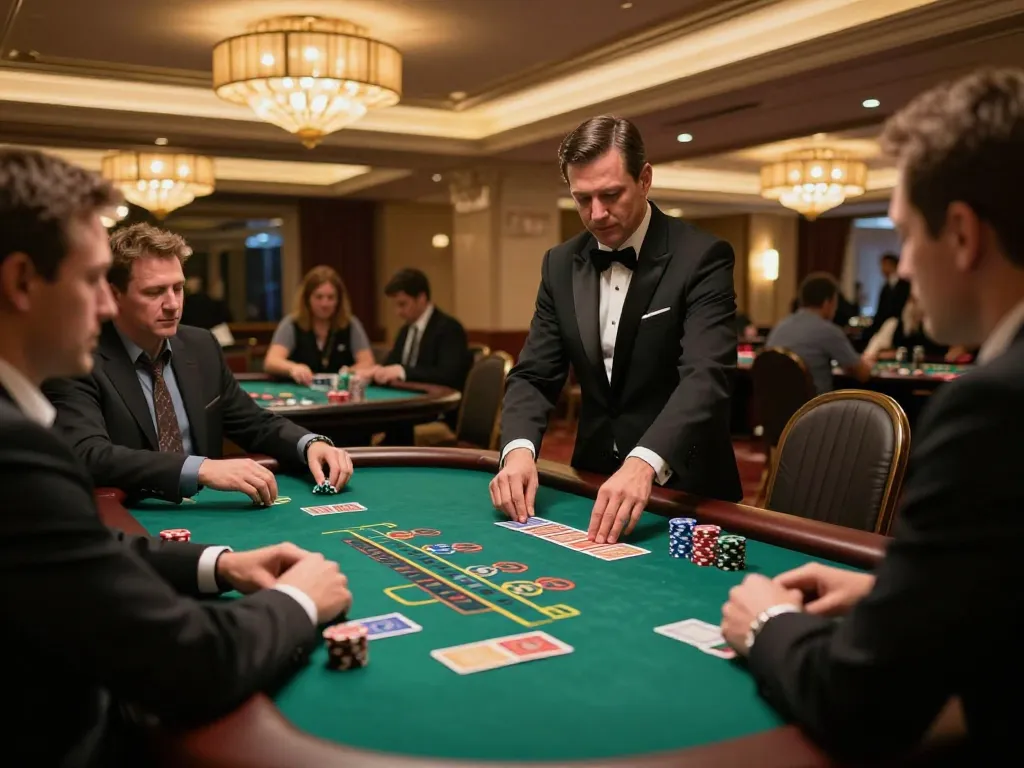 Players at lc88 casino showcase intense gameplay during a lively blackjack hand