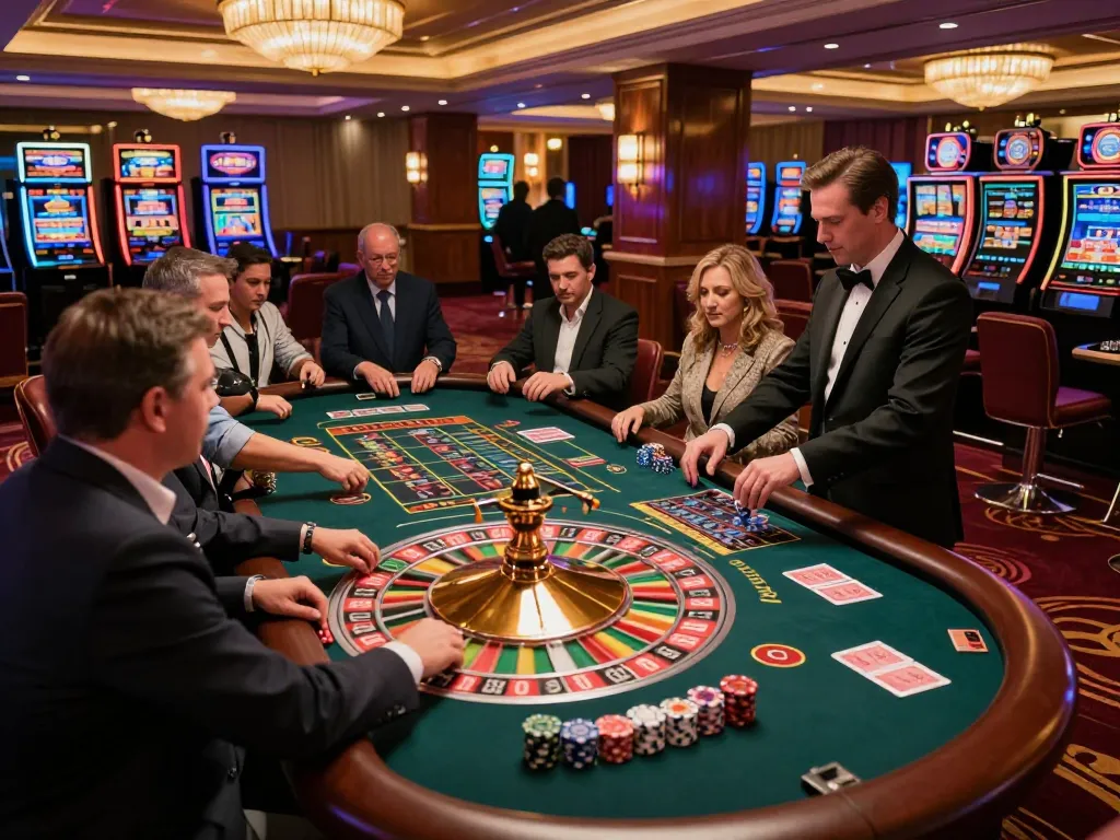Players engaging in strategic bets at the TT88 roulette table in a vibrant casino environment.