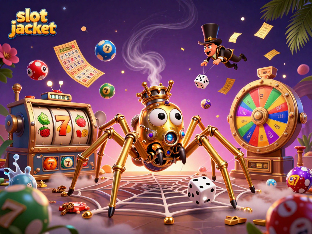 Experience a thrilling slot jackpot adventure with vibrant casino elements and animated characters!