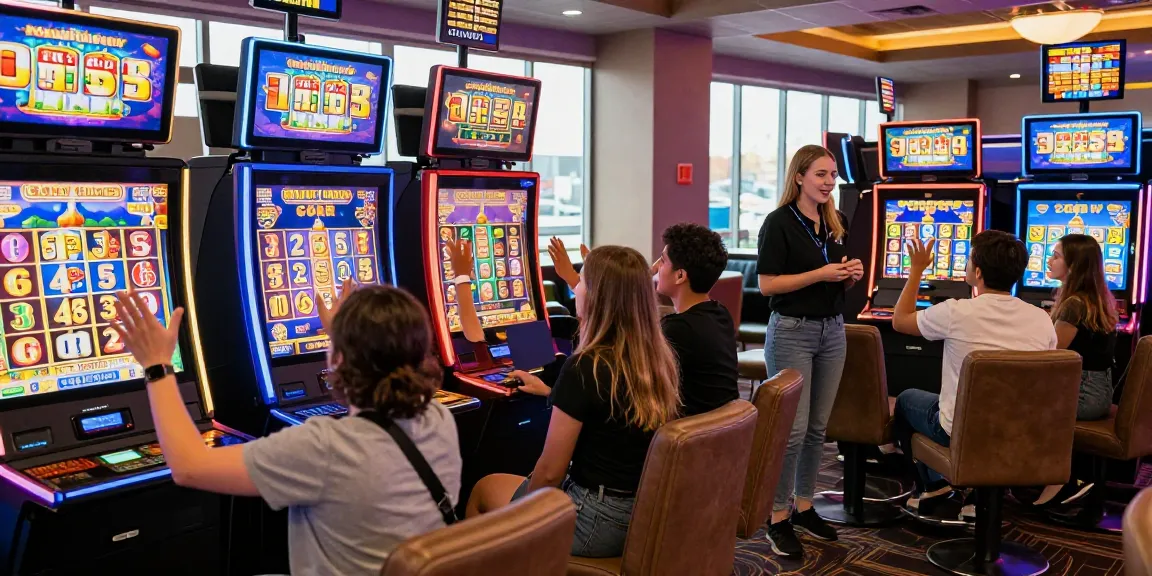 Players enjoying the thrill of bonus buy slots in a vibrant online casino, showcasing excitement and engagement.