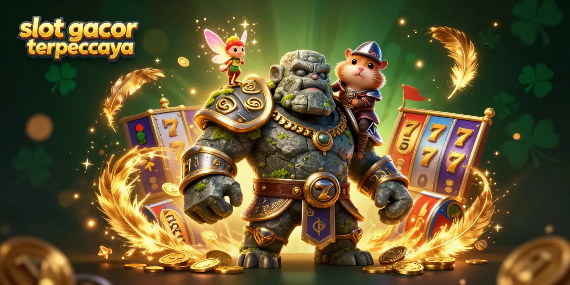 Experience the excitement of slot gacor terpercaya with dynamic elements and vivid characters in a magical casino landscape.