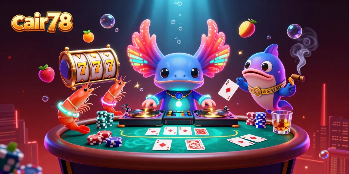 Jelajahi dunia cair78 dengan simbol buah yang menari dan jackpot bersinar di antara karakter penuh warna.