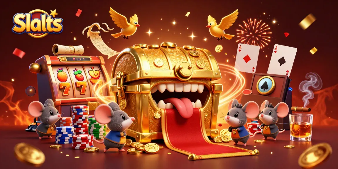 Engage with thrilling Slots and jackpot reels in this vibrant casino scene.