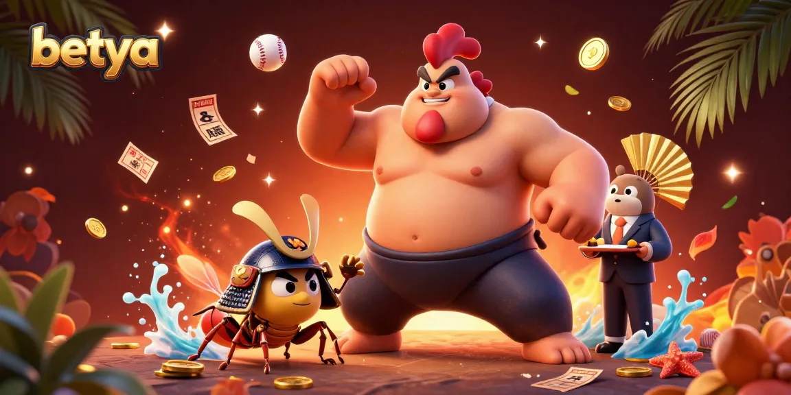 Experience the excitement of betting on sports with betya amidst a vivid illustration of a dynamic scene.