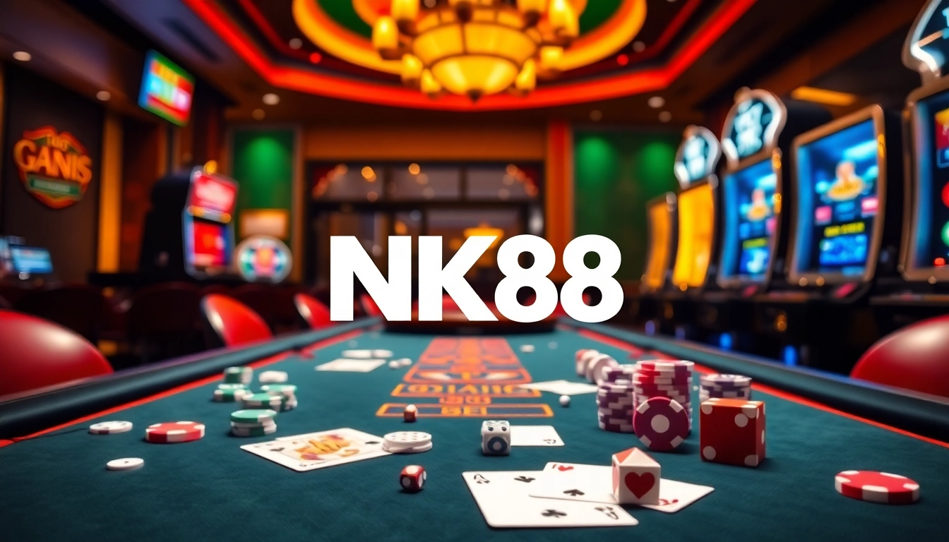 Experience the thrill of winning at NK88 with vibrant casino tables and exciting gameplay.