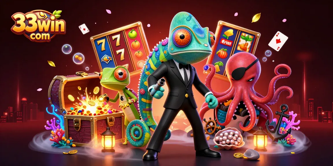 Engage with 33win com while spinning vibrant slot reels and winning jackpots in this dynamic casino scene.