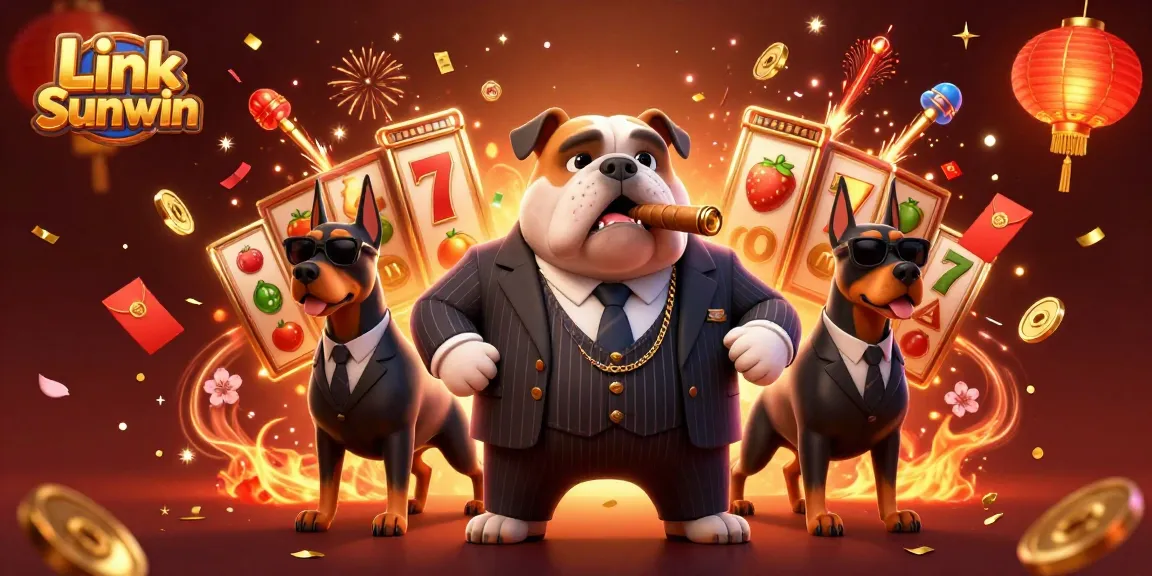 Engage in thrilling gameplay with Link Sunwin as vibrant slot reels and lucky 7s animate the scene.