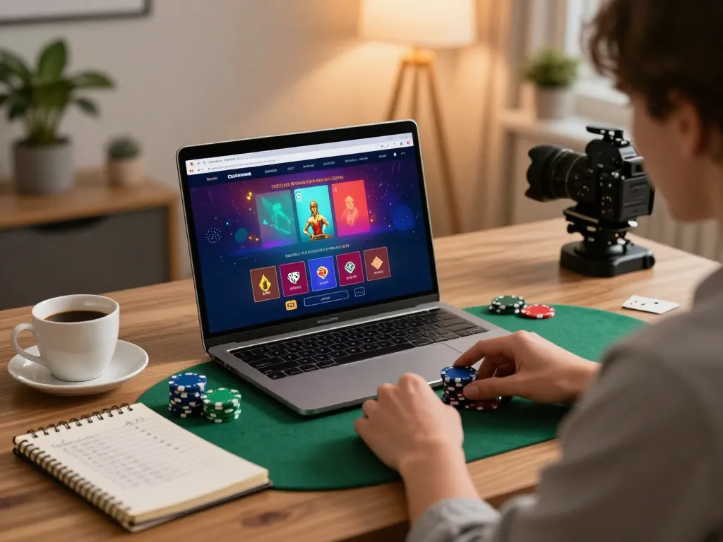 Engaging in online poker at home using 388bet for strategic gameplay with vibrant interface.