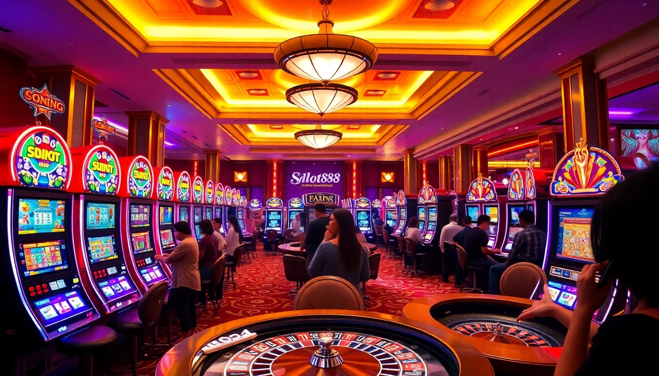 Experience the thrill of winning with slot88 machines in a luxurious casino setting.