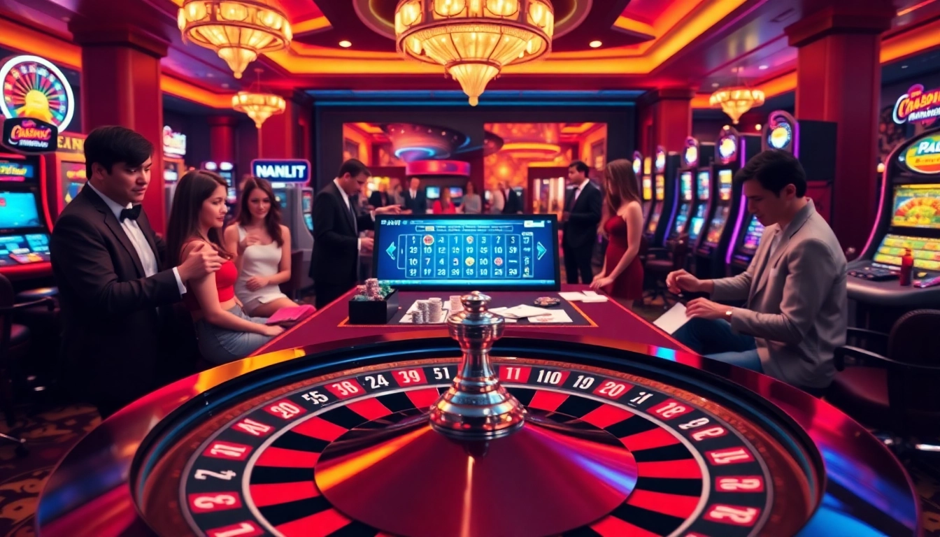 Experience thrilling bets at NOHU90 online casino showcasing poker and slot excitement.