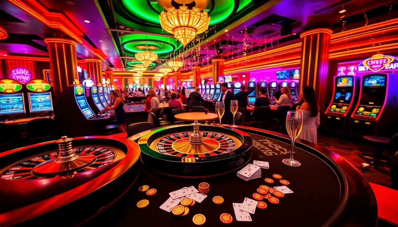 Experience the excitement at BRO138 casino with vibrant roulette tables and festive decor.