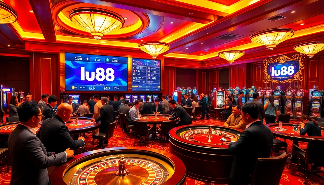 Engaged players enjoy thrilling gaming experiences at lu88's vibrant casino.