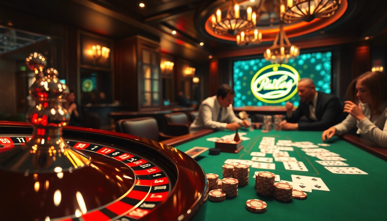 Exciting casino gameplay at https://68vip.bio/ with vibrant roulette wheel and poker chips.